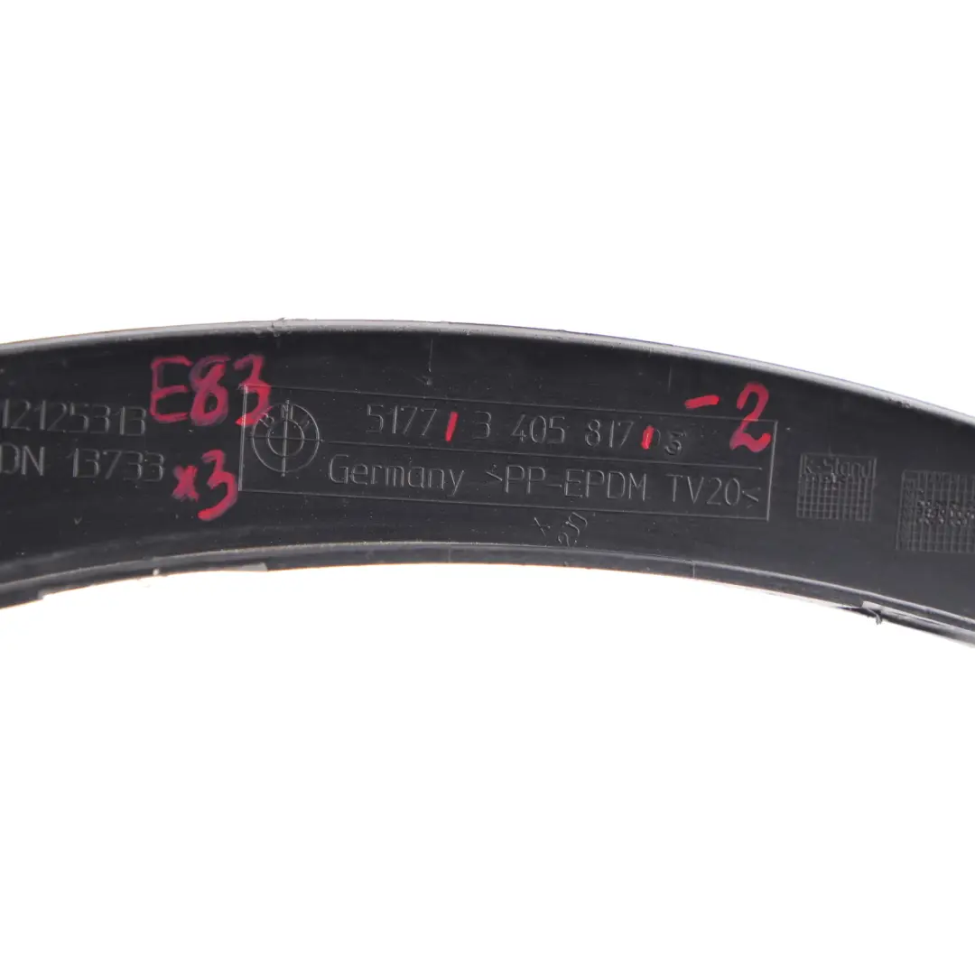 Arch Cover Trim Side Wing Front Left N/S Panel Black to BMW X3 E83 Wheel with Part number 3405817 BMW X3 E83 Wheel Arch Cover Trim Side Wing Front Left N/S Panel Black - SKU 3405817-2 - Part number 3405817