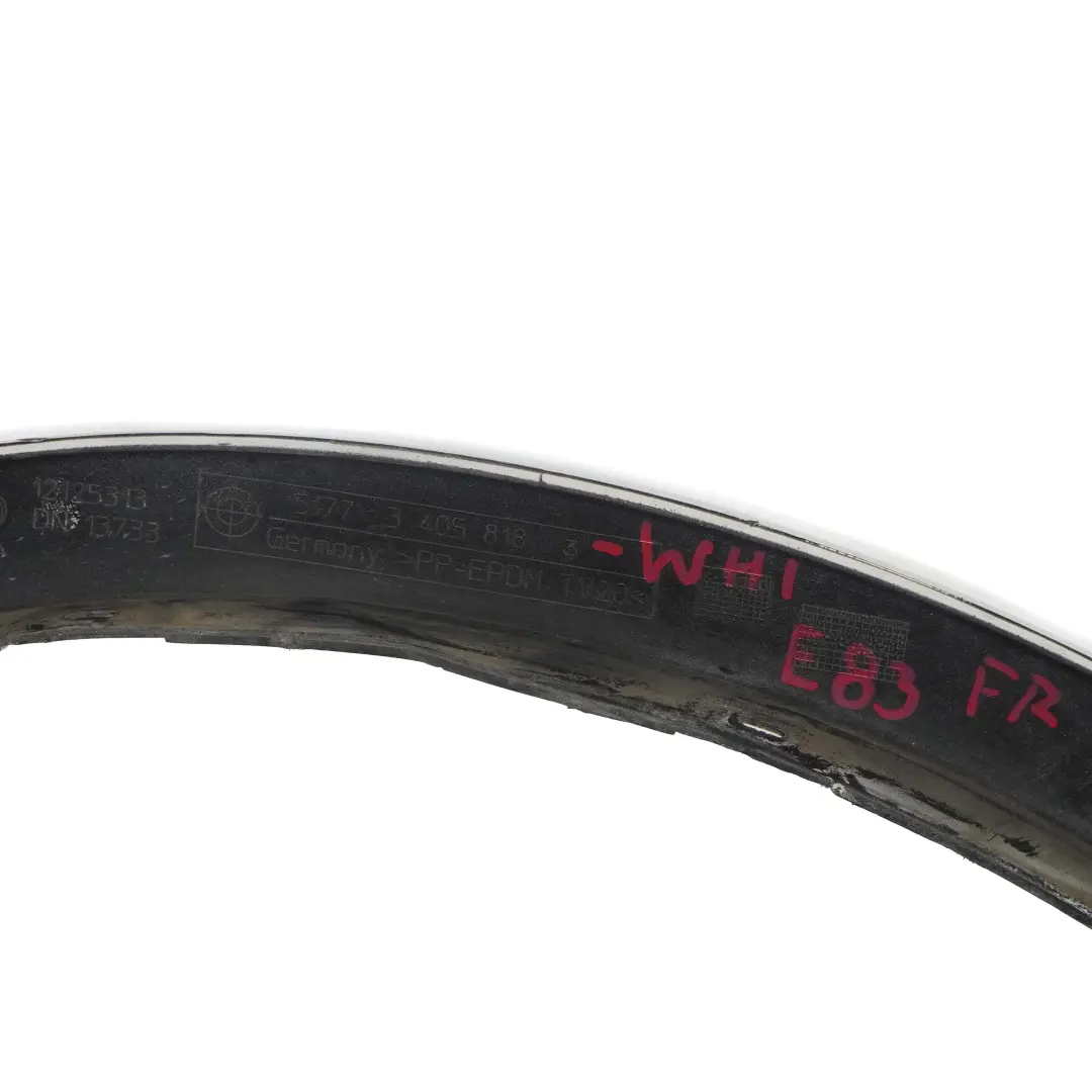 Blende Radlauf Abdeckung Vorne Rechts Weiss für BMW X3 er E83 mit Teilenummer 3405818 BMW X3 er E83 Blende Radlauf Abdeckung Vorne Rechts Weiss - SKU 3405818-WHI - Teilenummer 3405818