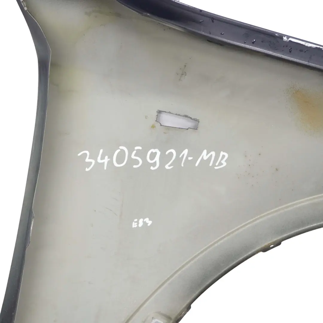 BMW X3 E83 Front Left N/S Side Panel Fender Wing Monacoblau Blue - A35 - SKU 3405921-MB - Part number 3405921