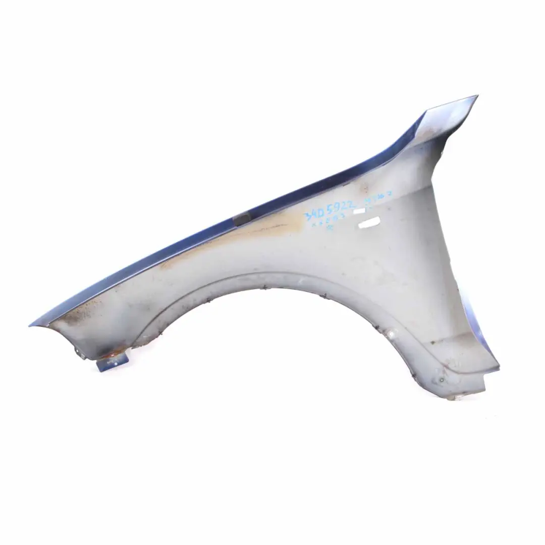 Fender Panel BMW X3 E83 Side Wing Front Right O/S Montegoblau Montego Blue - A51 to with Part number 3405922 Fender Panel BMW X3 E83 Side Wing Front Right O/S Montegoblau Montego Blue - A51 - SKU 3405922-MTB2 - Part number 3405922