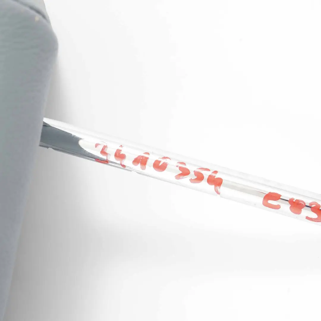 Headrest Rear Seat Left Right N/O/S Grey Blue Leather Ambiente to BMW X3 E83 with Part number 3410354 BMW X3 E83 Headrest Rear Seat Left Right N/O/S Grey Blue Leather Ambiente - SKU 3410354 - Part number 3410354