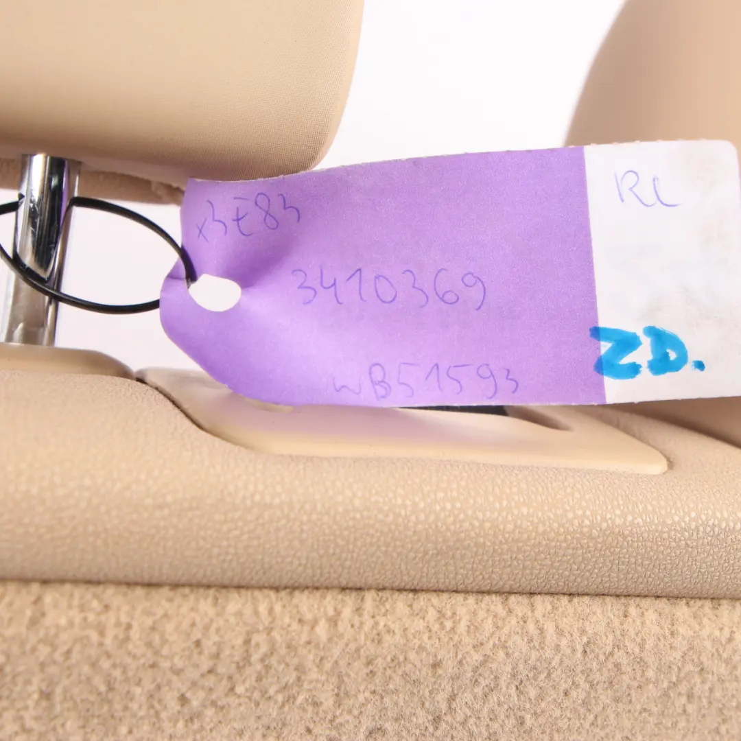 Backrest Cover BMW X3 E83 Rear Left N/S Back Rest Vinyl Sensatec Beige to Seat with Part number 3410369 Seat Backrest Cover BMW X3 E83 Rear Left N/S Back Rest Vinyl Sensatec Beige - SKU 3410369 - Part number 3410369