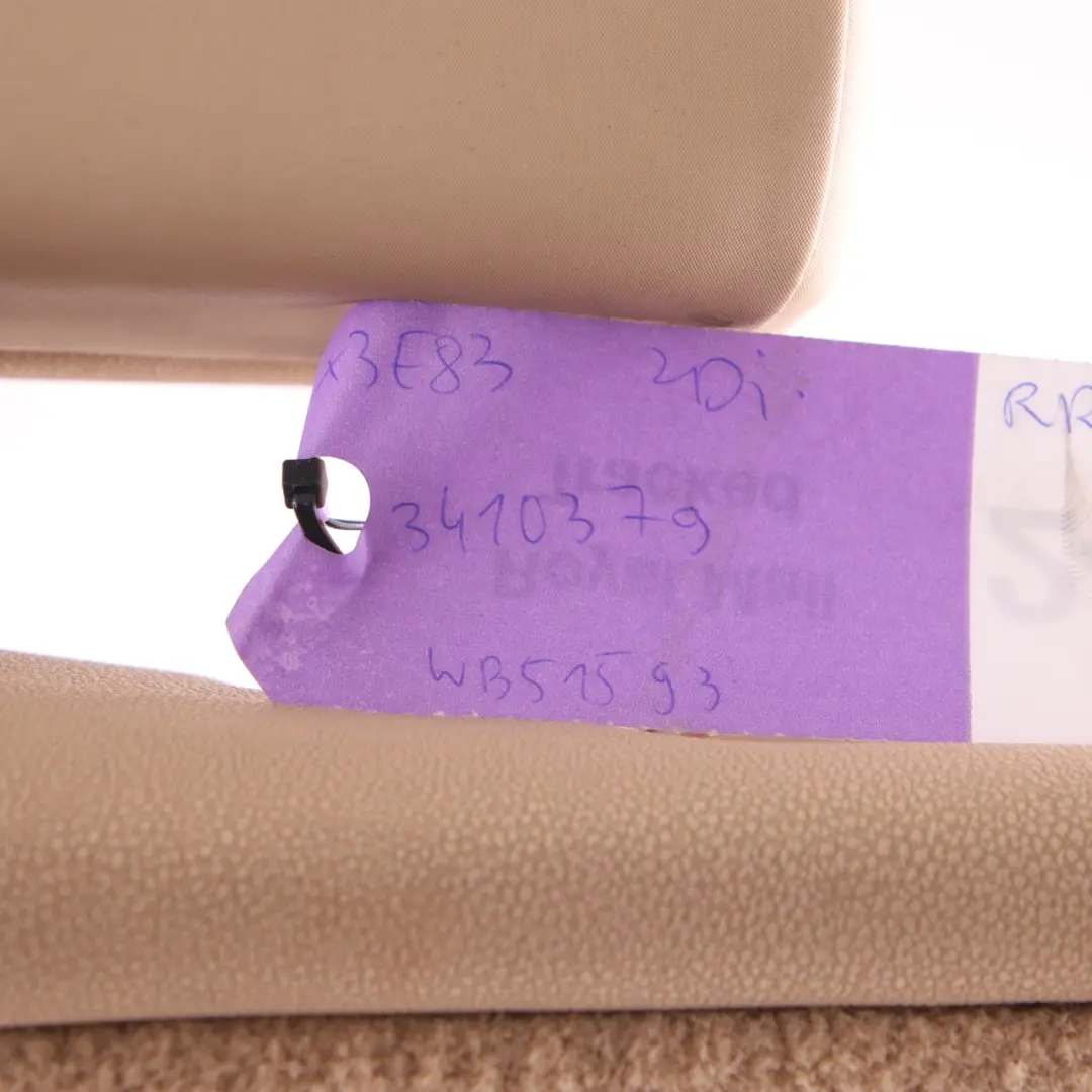 Backrest Cover BMW X3 E83 Rear Right O/S Back Rest Vinyl Sensatec Beige to Seat with Part number 3410379 Seat Backrest Cover BMW X3 E83 Rear Right O/S Back Rest Vinyl Sensatec Beige - SKU 3410379 - Part number 3410379