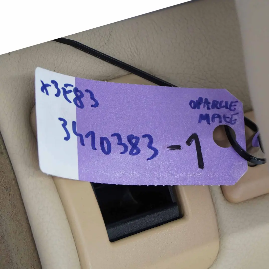BMW X3 E83 Oparcie Fotela Prawe Tylne Beżowa Skóra - SKU 3410383-1 - Numer Części 3410383
