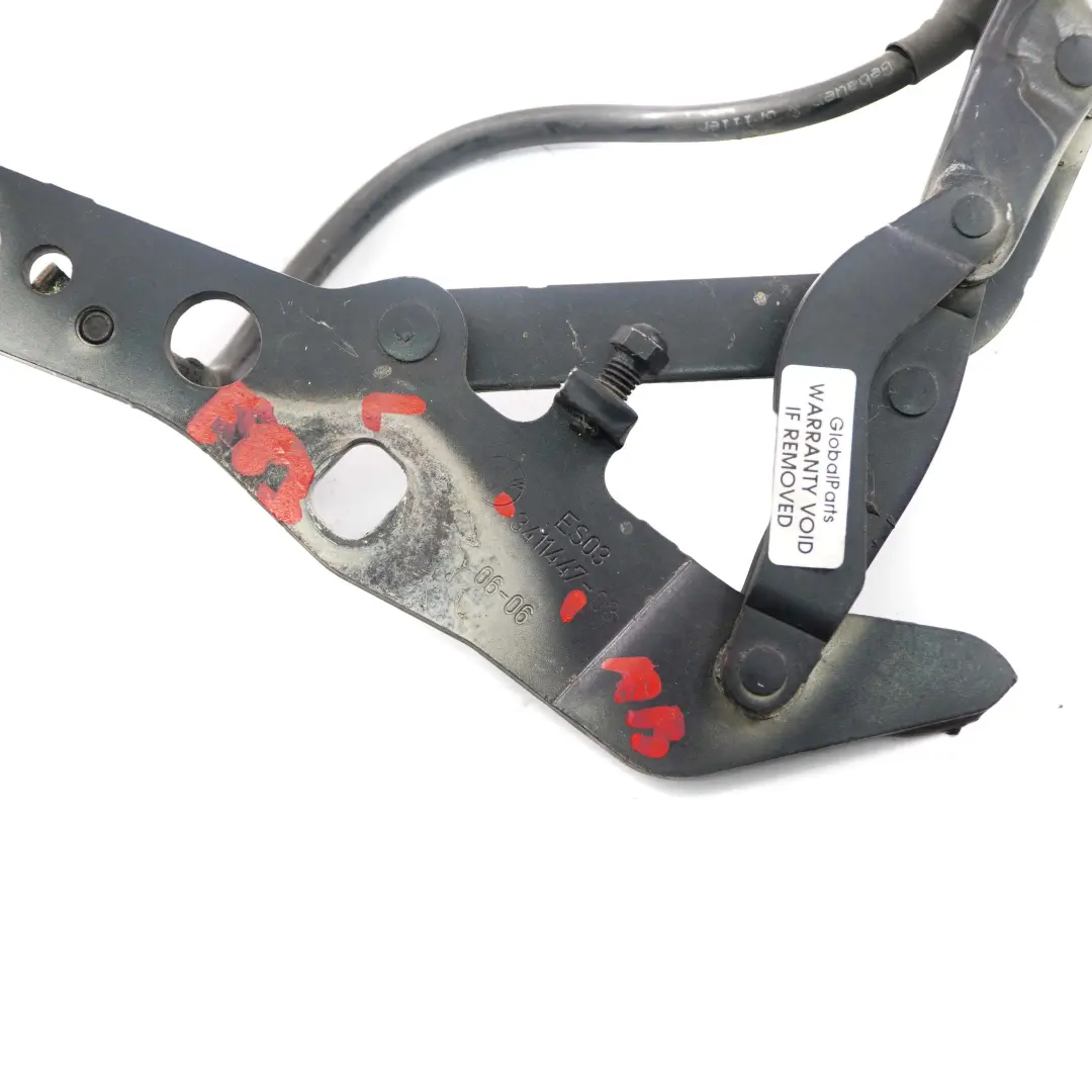 BMW X3 E83 Capo delantero Bisagra izquierda Monacoblau Azul Metalizado - A35 - SKU 3411447-MB - Número de pieza 3411447