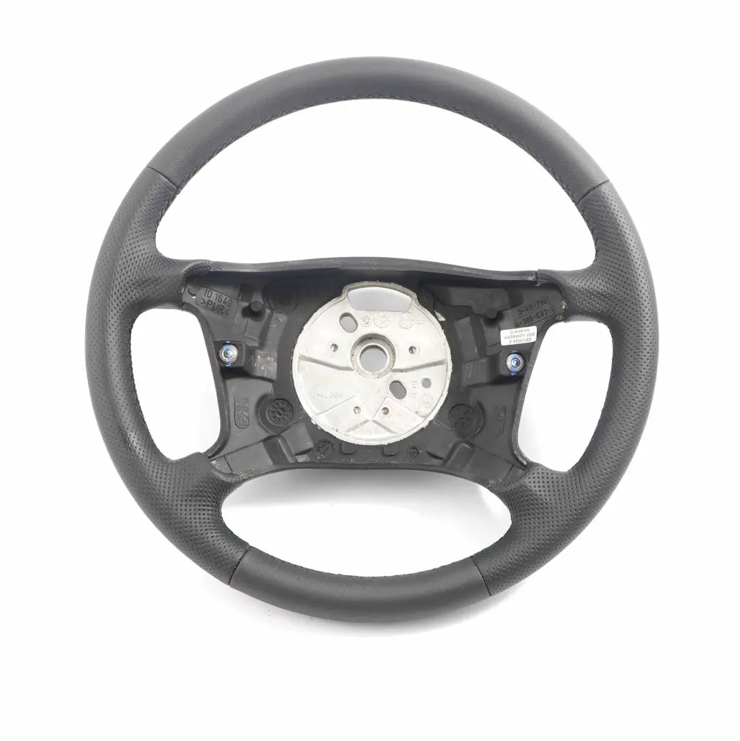 Leather Steering Wheel 4 Spoke Black Threads BMW X3 Series E83 NEW Black - SKU 3411790-3 - Part number 3411790