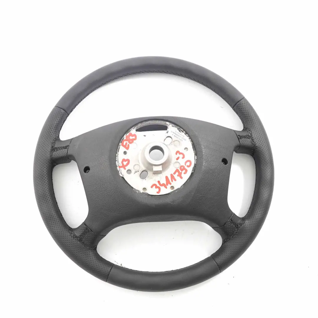 Leather Steering Wheel 4 Spoke Black Threads BMW X3 Series E83 NEW Black - SKU 3411790-3 - Part number 3411790