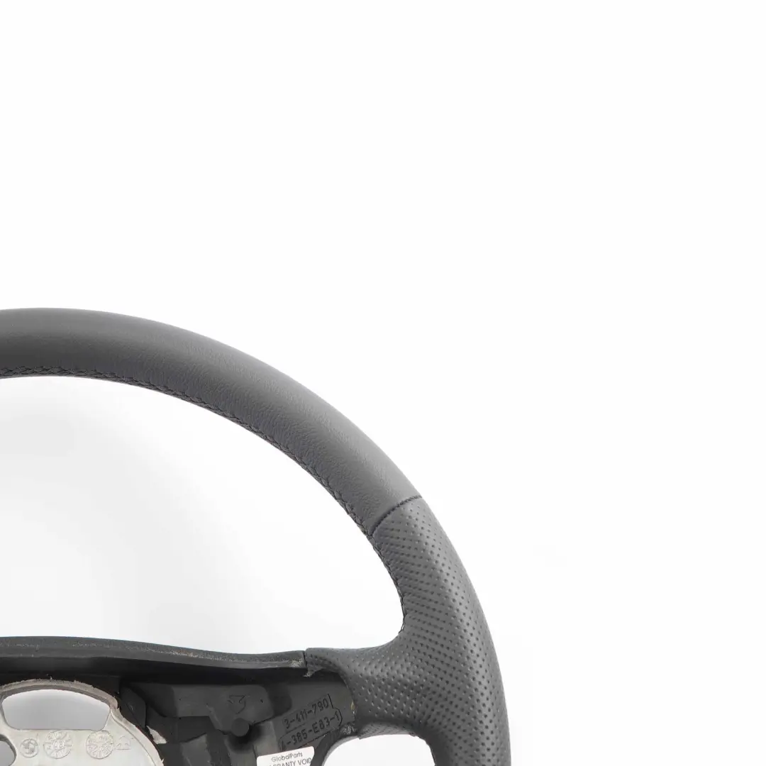 Leather Steering Wheel 4 Spoke Black Threads BMW X3 Series E83 NEW Black - SKU 3411790-3 - Part number 3411790