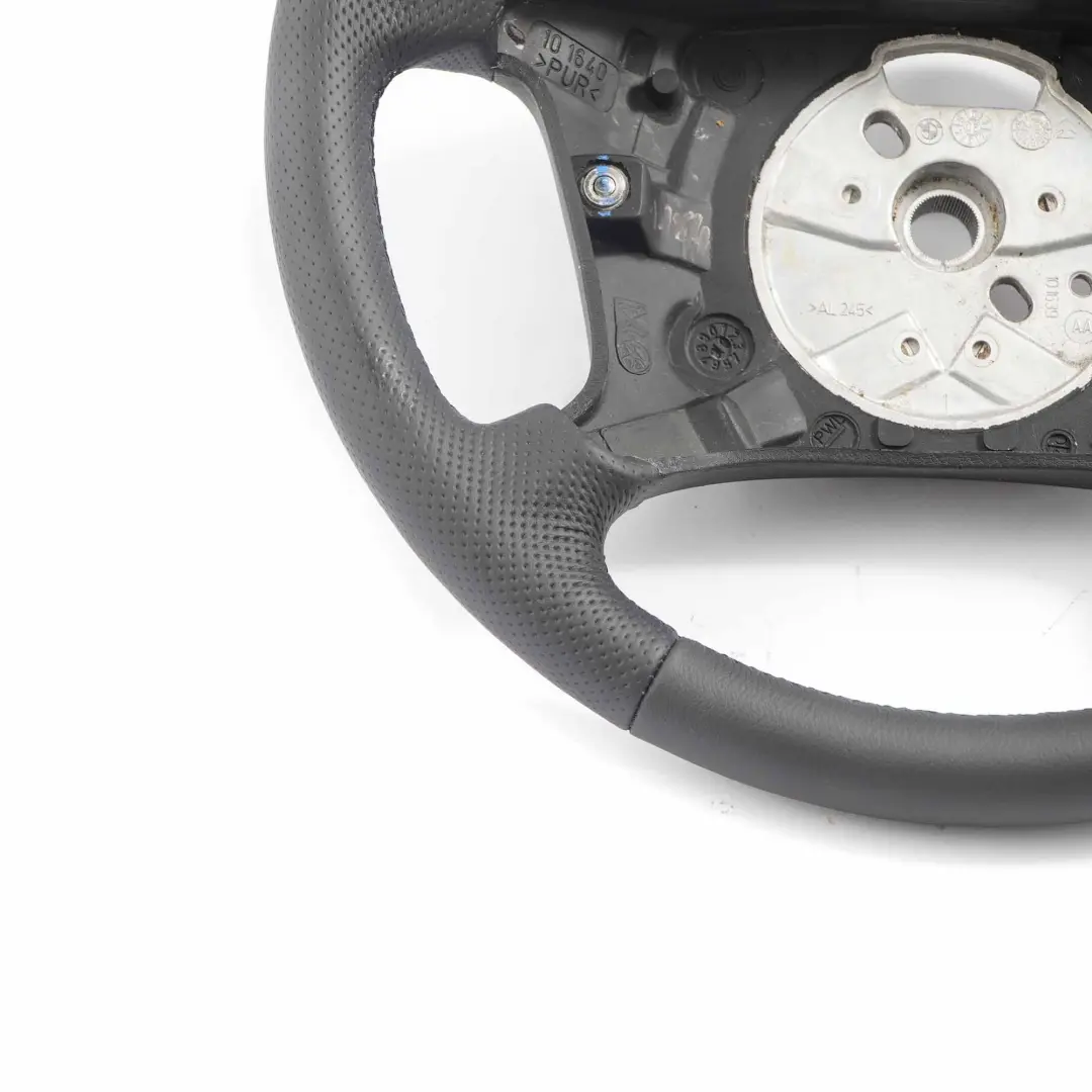 Leather Steering Wheel 4 Spoke Black Threads BMW X3 Series E83 NEW Black - SKU 3411790-3 - Part number 3411790