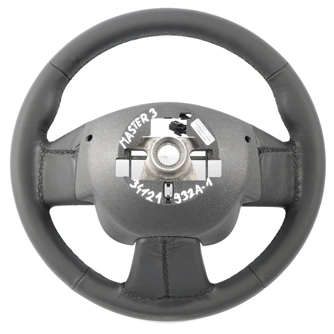 NEU Schwarzes Lederlenkrad Multifunktion für Renault Master 3 mit Teilenummer 34121932A Renault Master 3 NEU Schwarzes Lederlenkrad Multifunktion - SKU 34121932A-1 - Teilenummer 34121932A