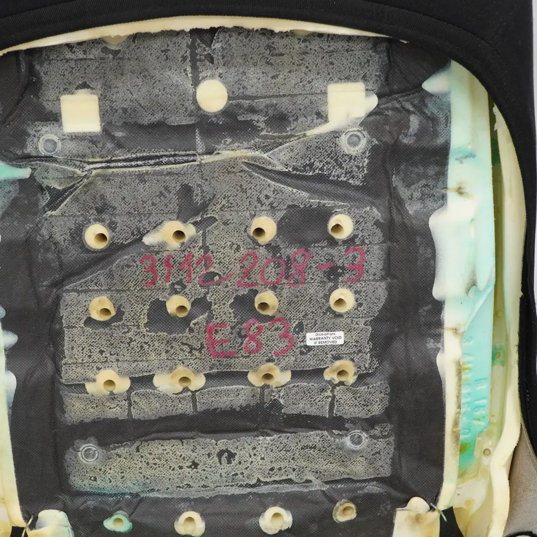 Oparcie Przedniego Fotela Materiał do BMW X3 E83 o numerze 3412208 BMW X3 E83 Oparcie Przedniego Fotela Materiał - SKU 3412208-3 - Numer Części 3412208