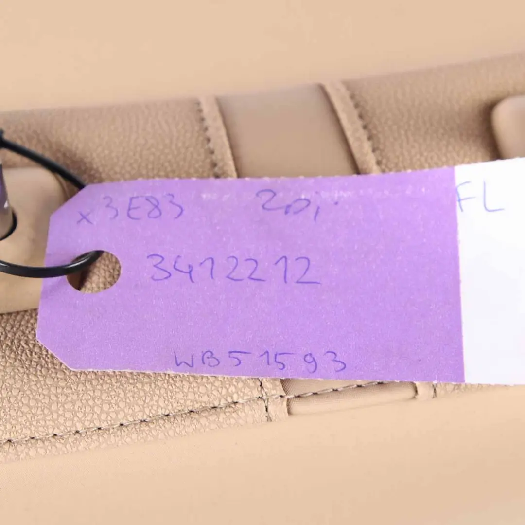  Front Seat BMW X3 E83 Sand-Beige Imitation Leather Left N/S Sensatec - SKU 3412212-1 - Part number 3421954