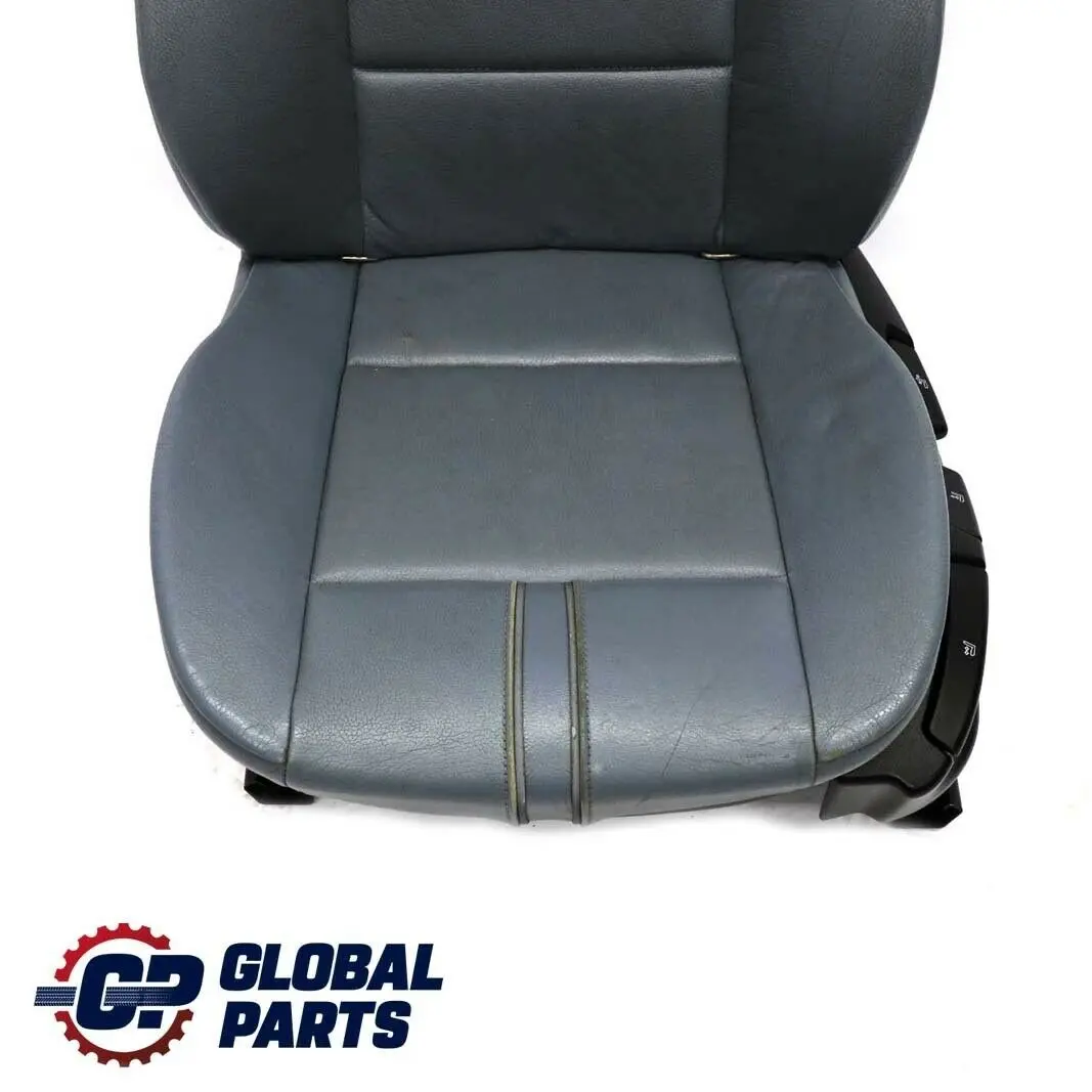 BMW X3 E83 Heated Leather Ambiente Grey Blue Grau Leather Front Left N/S Seat - SKU 3412215-1 - Part number 3412215