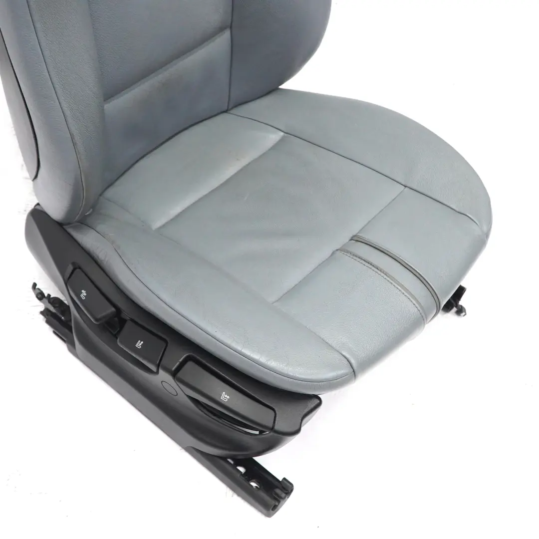 BMW X3 E83 Sedile anteriore destro riscaldato in pelle Ambiente Grigio Blu Grau - SKU 3412215-5 - Numero di parte 3412215