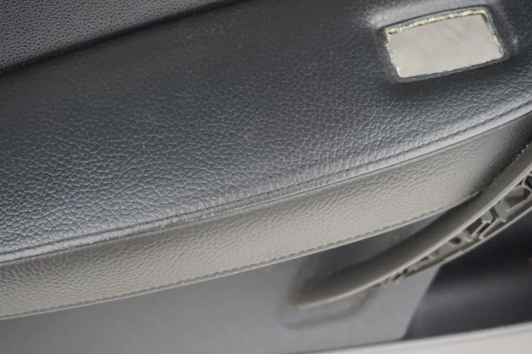 Left N/S Door Card Lining Black Leather to BMW X3 Series E83 Rear with Part number 3412963 BMW X3 Series E83 Rear Left N/S Door Card Lining Black Leather - SKU 3412963 - Part number 3412963