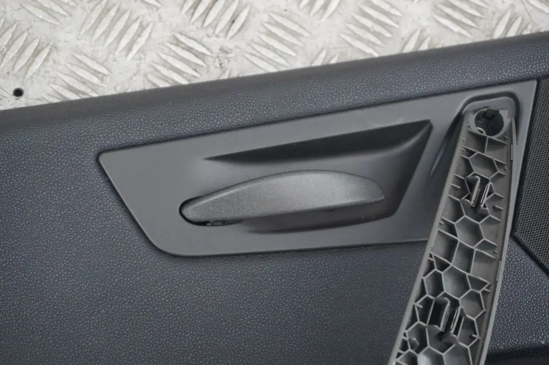 Left N/S Door Card Lining Black Leather to BMW X3 Series E83 Rear with Part number 3412963 BMW X3 Series E83 Rear Left N/S Door Card Lining Black Leather - SKU 3412963 - Part number 3412963