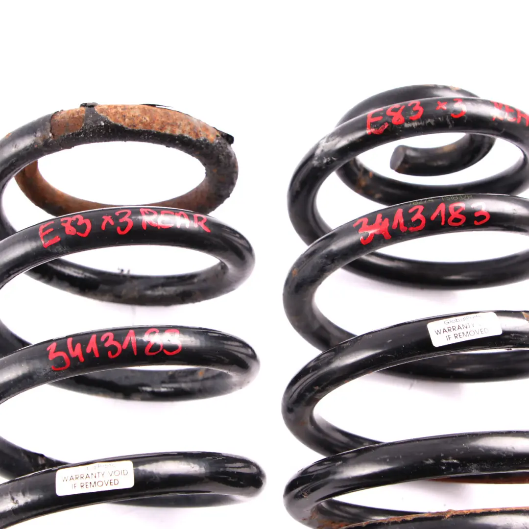 Ressort Helicoidal Sport Suspension Arriere Gauche Droite Set pour BMW X3 E83 à propos du numéro de pièce 3413183 BMW X3 E83 Ressort Helicoidal Sport Suspension Arriere Gauche Droite Set - SKU 3413183 - Numéro de pièce 3413183