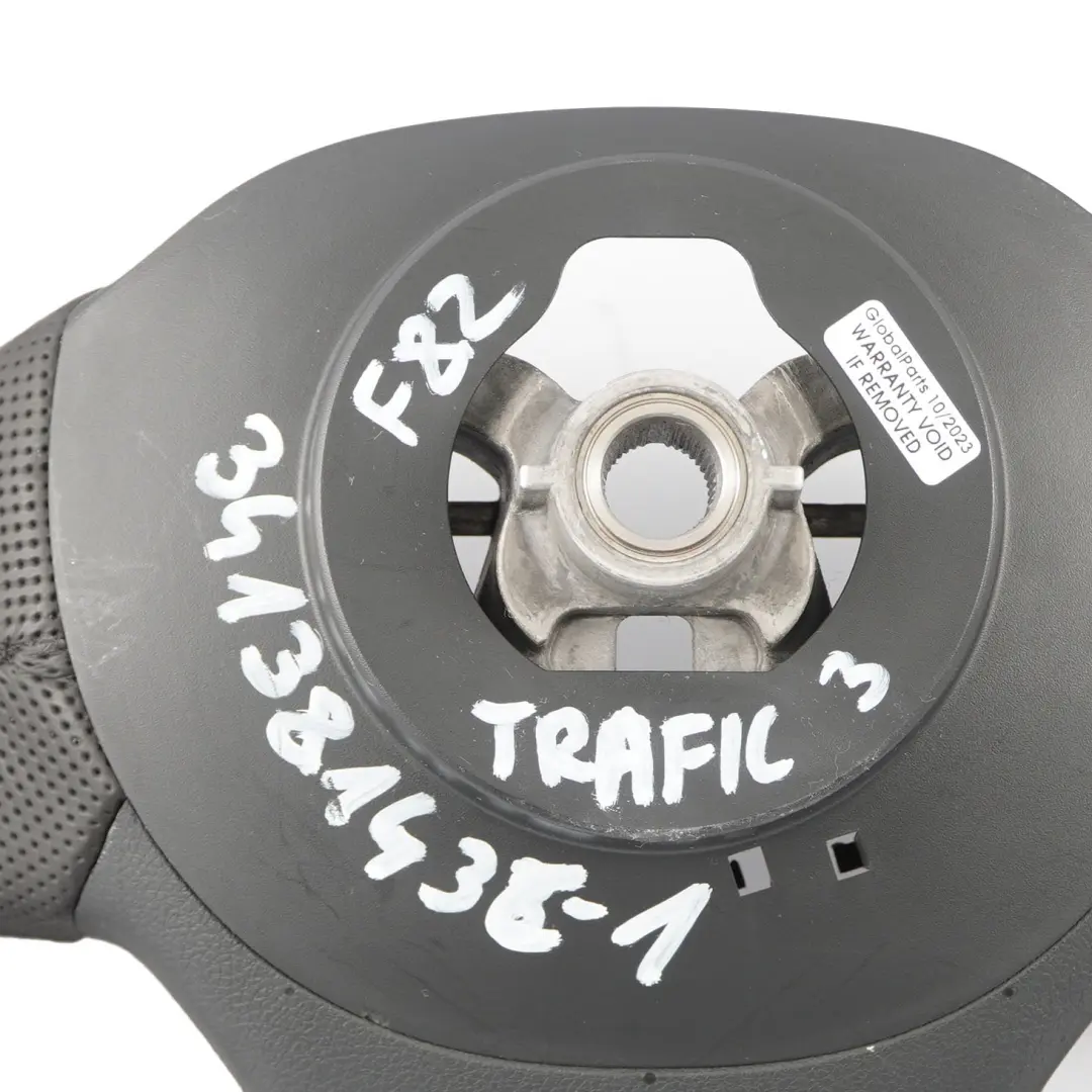 Renault Trafic Vauxhall Opel Vivaro B NEW Black Leather Steering Wheel - SKU 34138143C-1 - Part number 34138143C