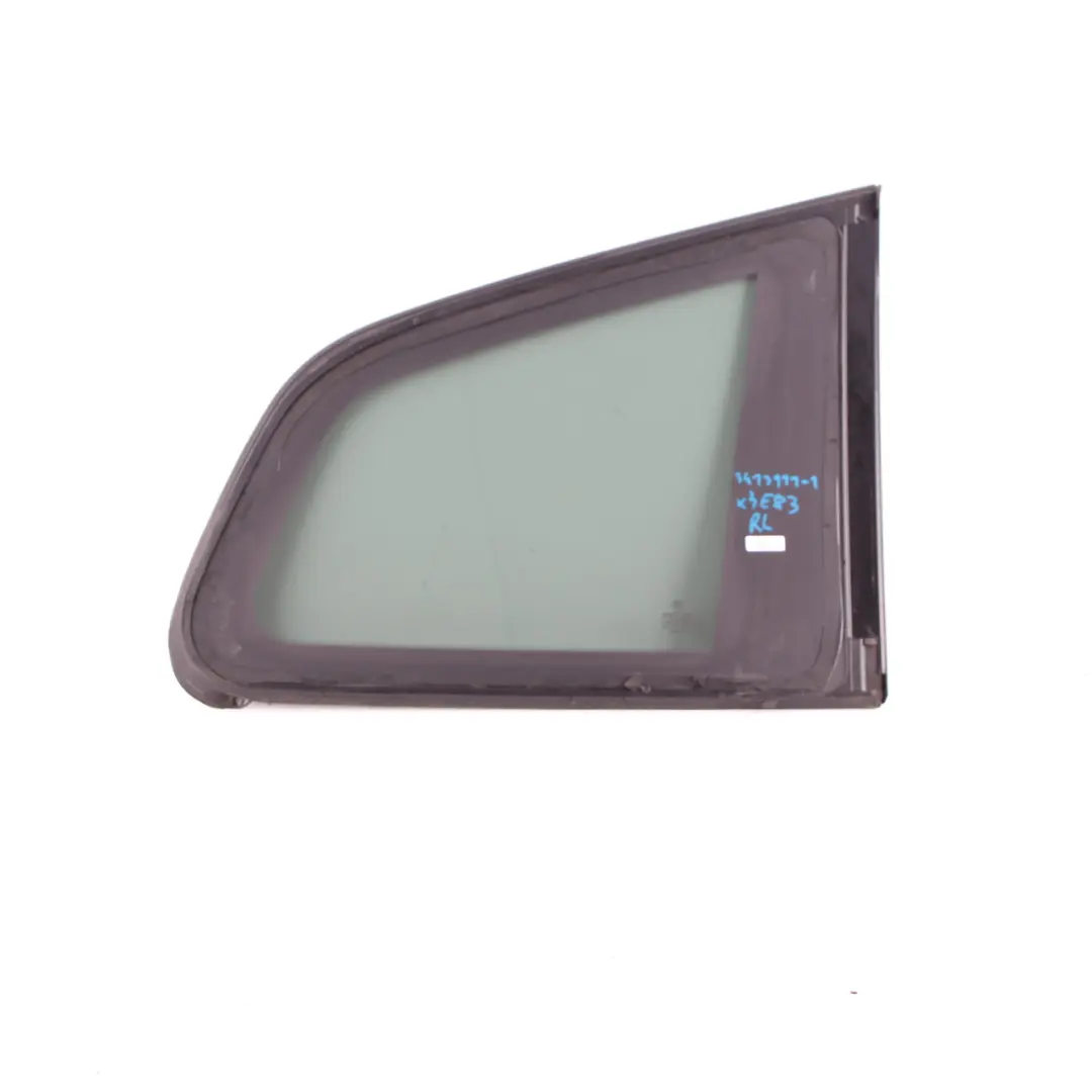 BMW X3 E83 Fixed Door Window Glass Rear Left N/S Black AS3 Tinted - SKU 3413911-1 - Part number 3413911