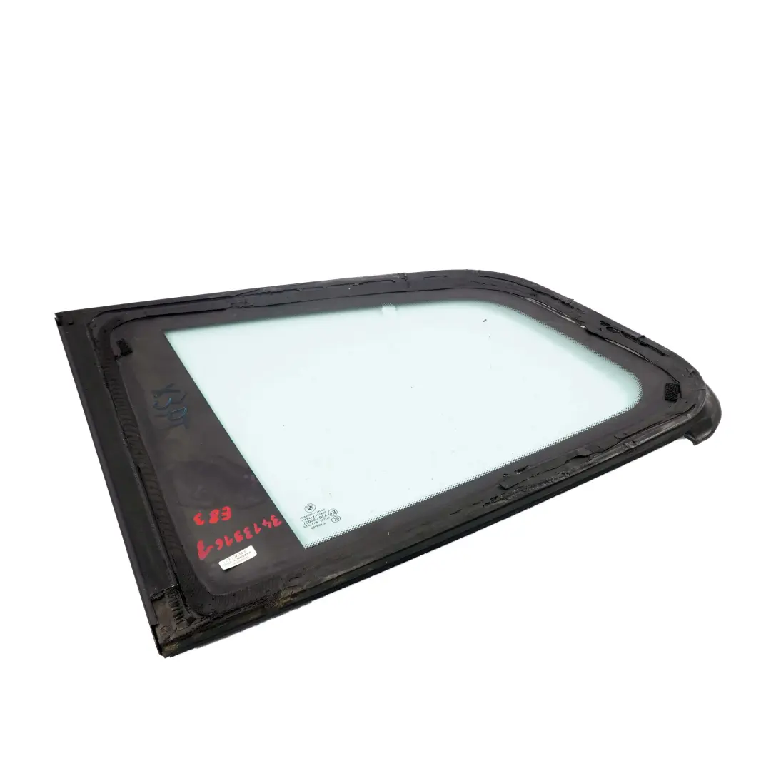 Vitre laterale fixe verte arriere droite AS2 pour BMW X3 E83 à propos du numéro de pièce 3413916 BMW X3 E83 Vitre laterale fixe verte arriere droite AS2 - SKU 3413916-1 - Numéro de pièce 3413916