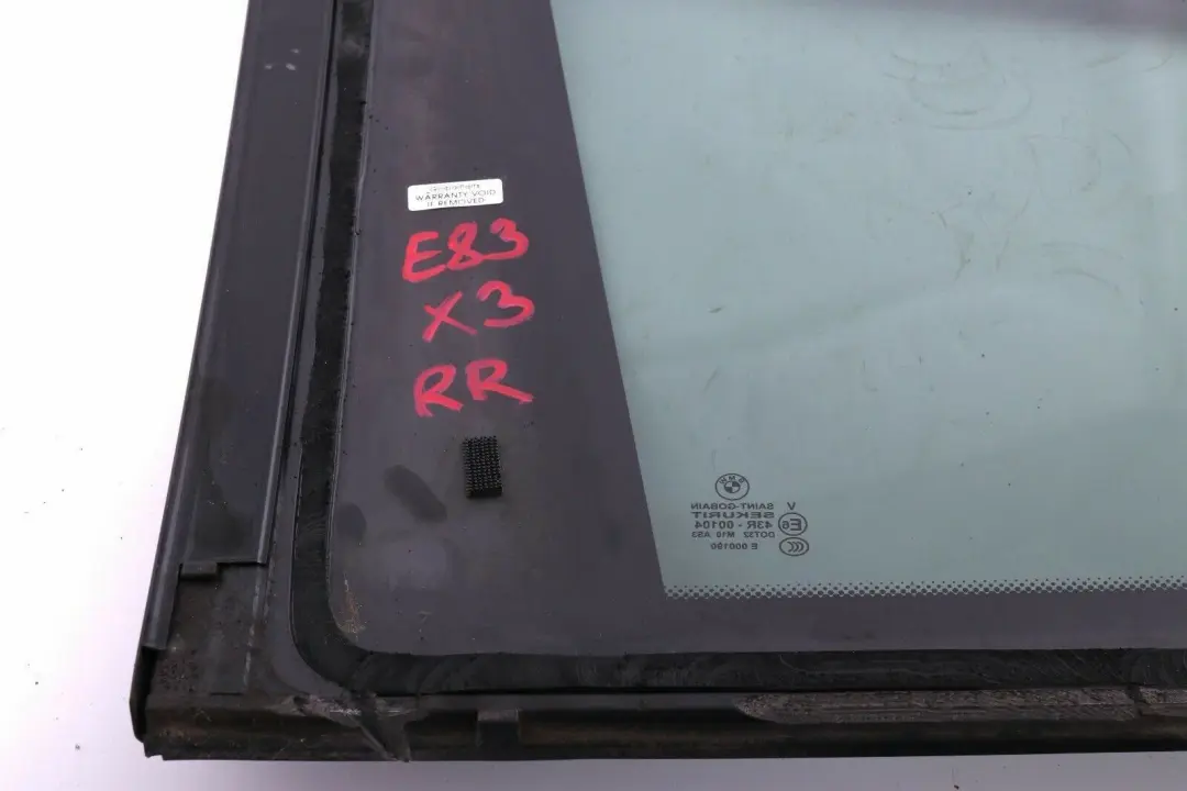 BMW X3 E83 LCI Szyba Karoseryjna Prawy Tył Tylna AS3 - SKU 3413918 - Numer Części 3413918