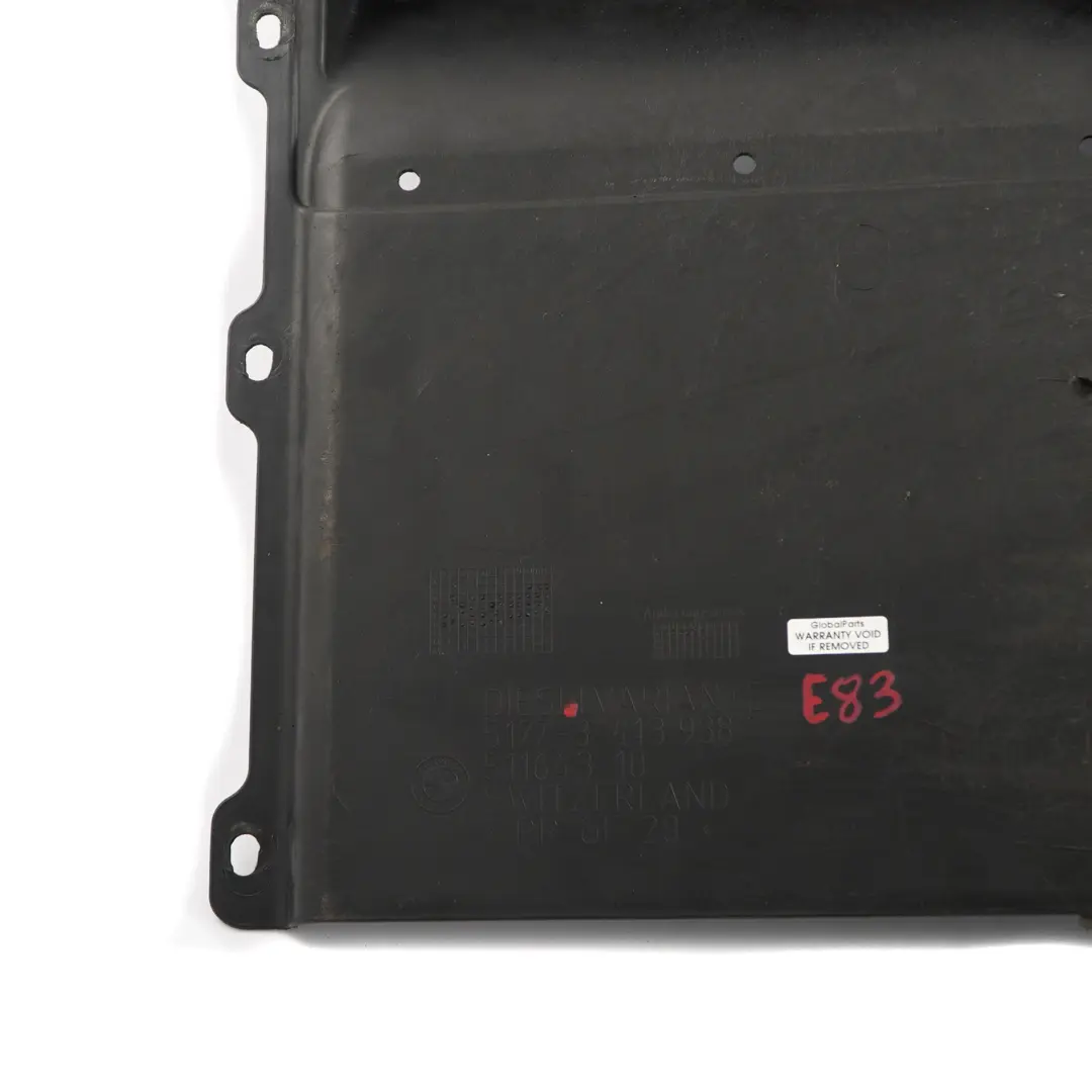 BMW X3 er E83 Unterbodenverkleidung Abdeckung mit Luftschacht - SKU 3413938 - Teilenummer 3413938