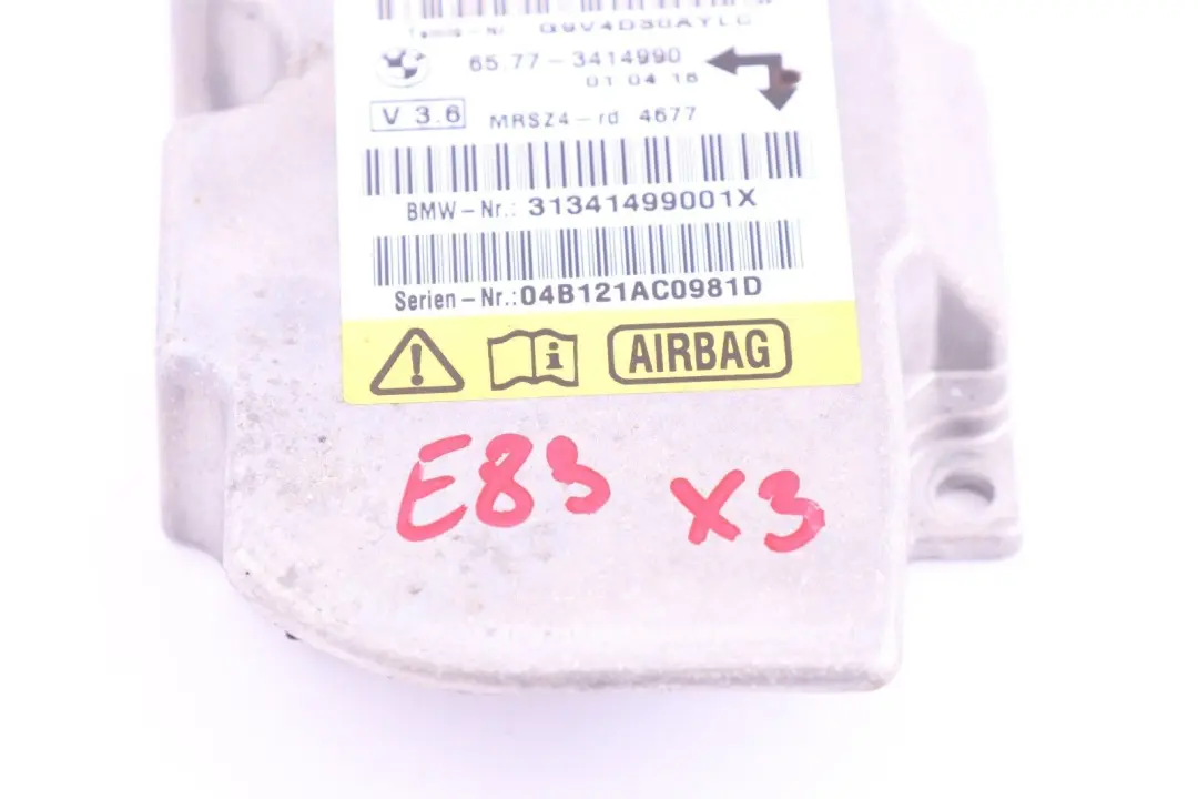 BMW X3 E83 Airbag Sensor Control Module 6577 - SKU 3414990 - Part number 65773414990