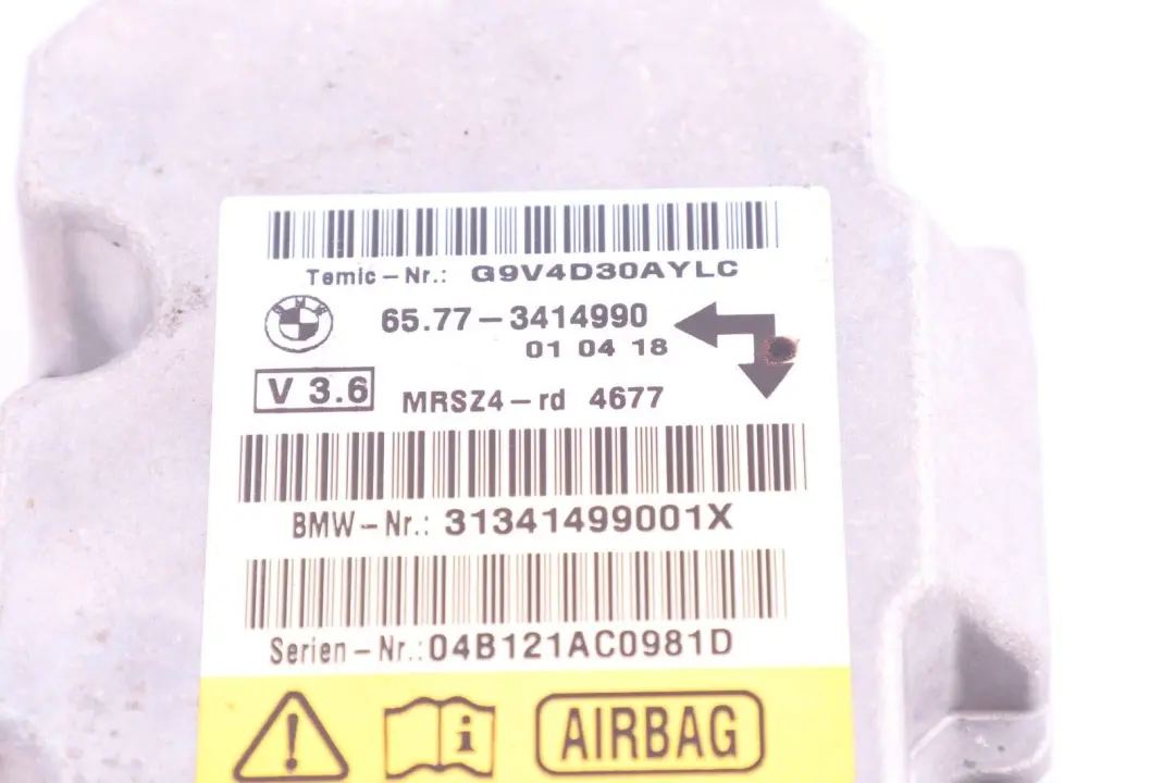 BMW E83 X3 Sensor Moduł Poduszek Powietrznych - SKU 3414990 - Numer Części 65773414990