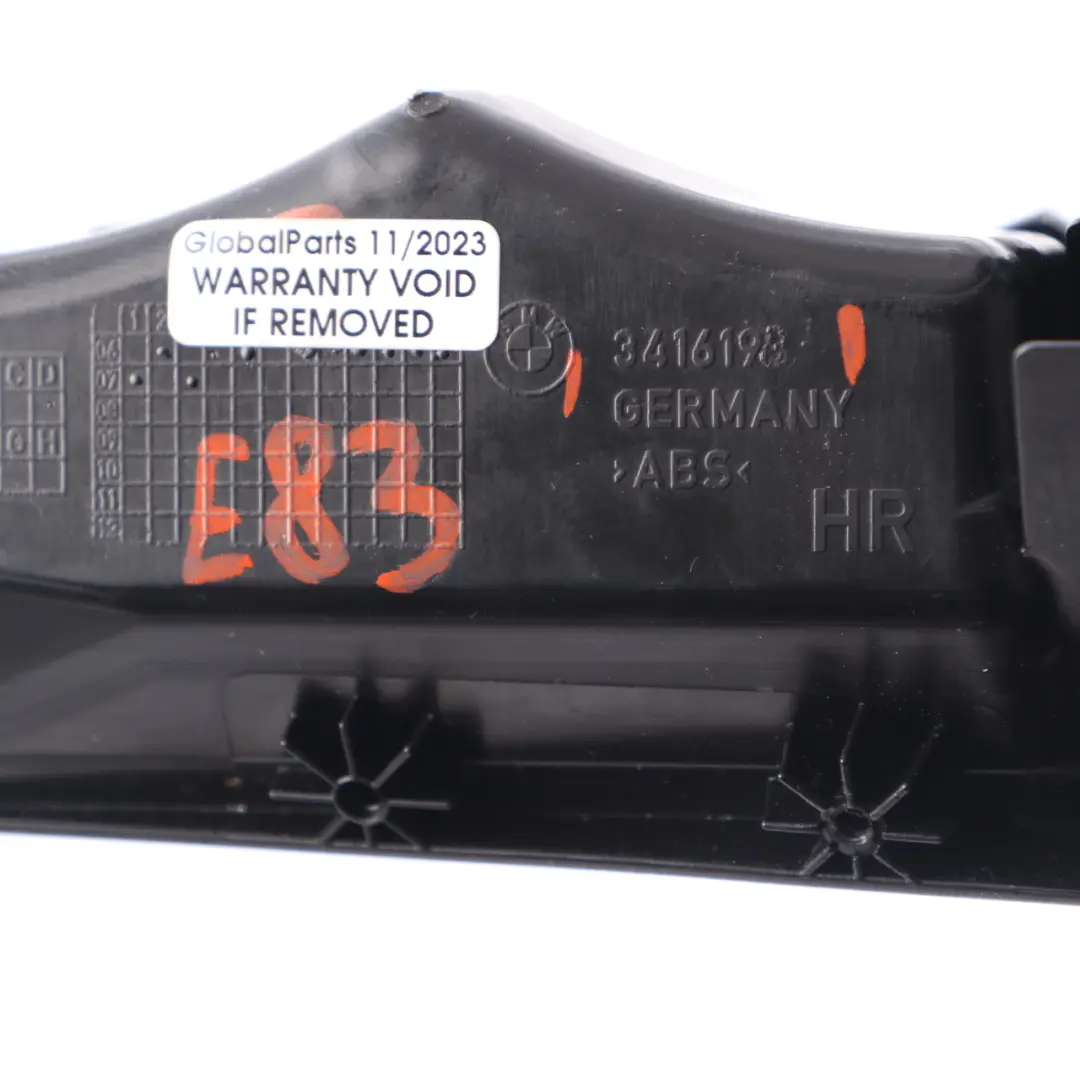 Cenicero Puerta Trasera Derecha Cenicero Embellecedor Negro 3416198 para BMW X3 E83 con número de pieza 3415598 BMW X3 E83 Cenicero Puerta Trasera Derecha Cenicero Embellecedor Negro 3416198 - SKU 3415598 - Número de pieza 3415598