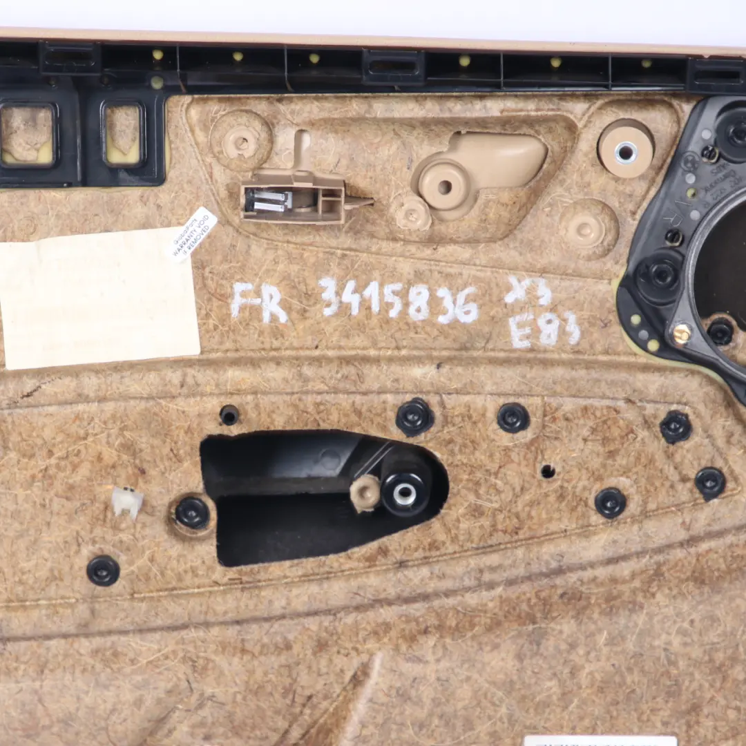 Front Right O/S Door Card Lining Leather Sandbeige Beige to BMW X3 E83 with Part number 3415836 BMW X3 E83 Front Right O/S Door Card Lining Leather Sandbeige Beige - SKU 3415836 - Part number 3415836