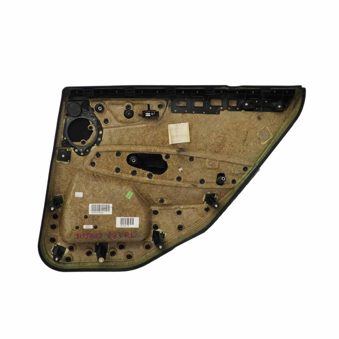 BMW X3 Series E83 Rear Left N/S Door Card Lining Leather Black Ambiente - SKU 3415897 - Part number 3415897