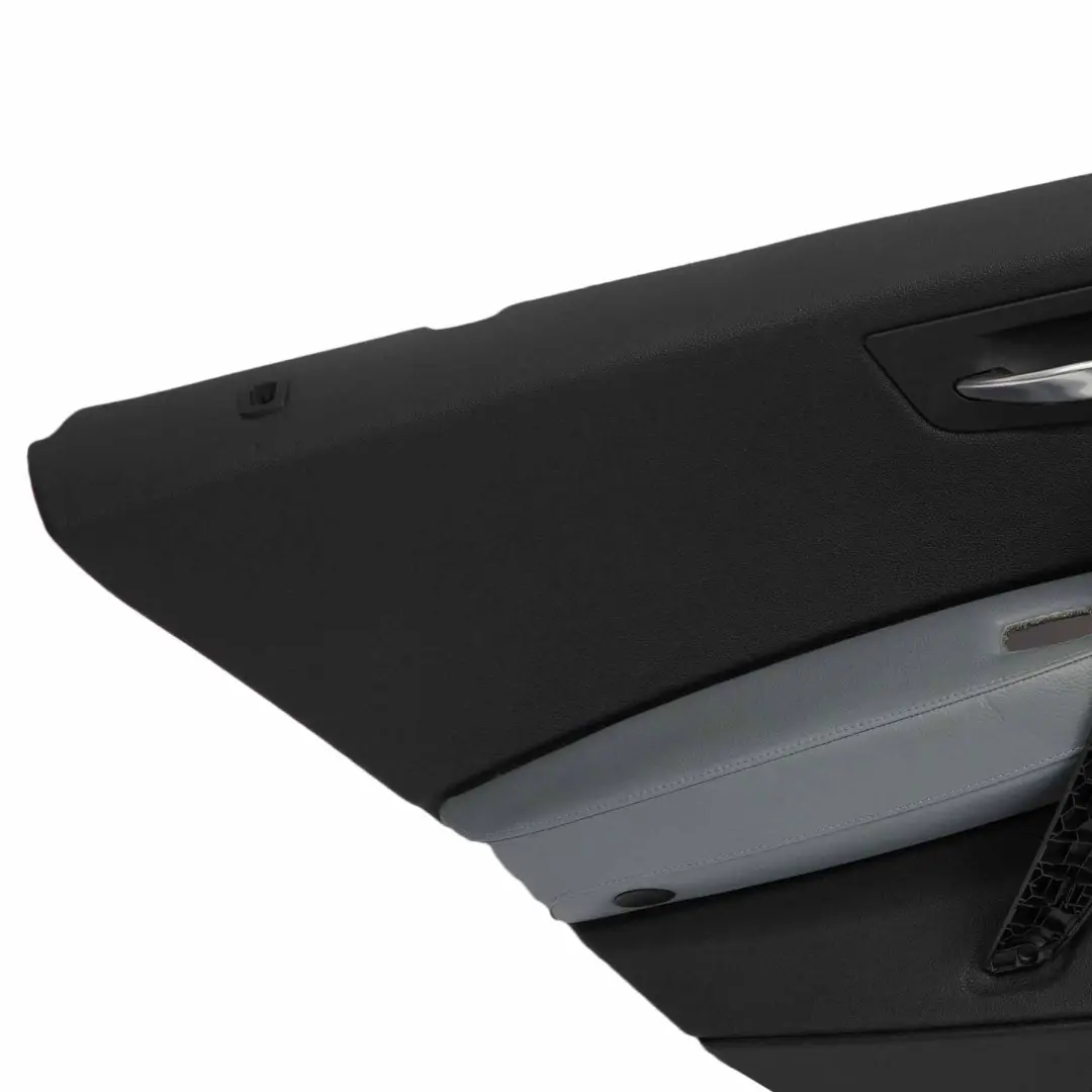 Left N/S Door Card Lining Leather Black Grey Blue to BMW X3 Series E83 1 Rear with Part number 3415901 BMW X3 Series E83 1 Rear Left N/S Door Card Lining Leather Black Grey Blue - SKU 3415901-1 - Part number 3415901
