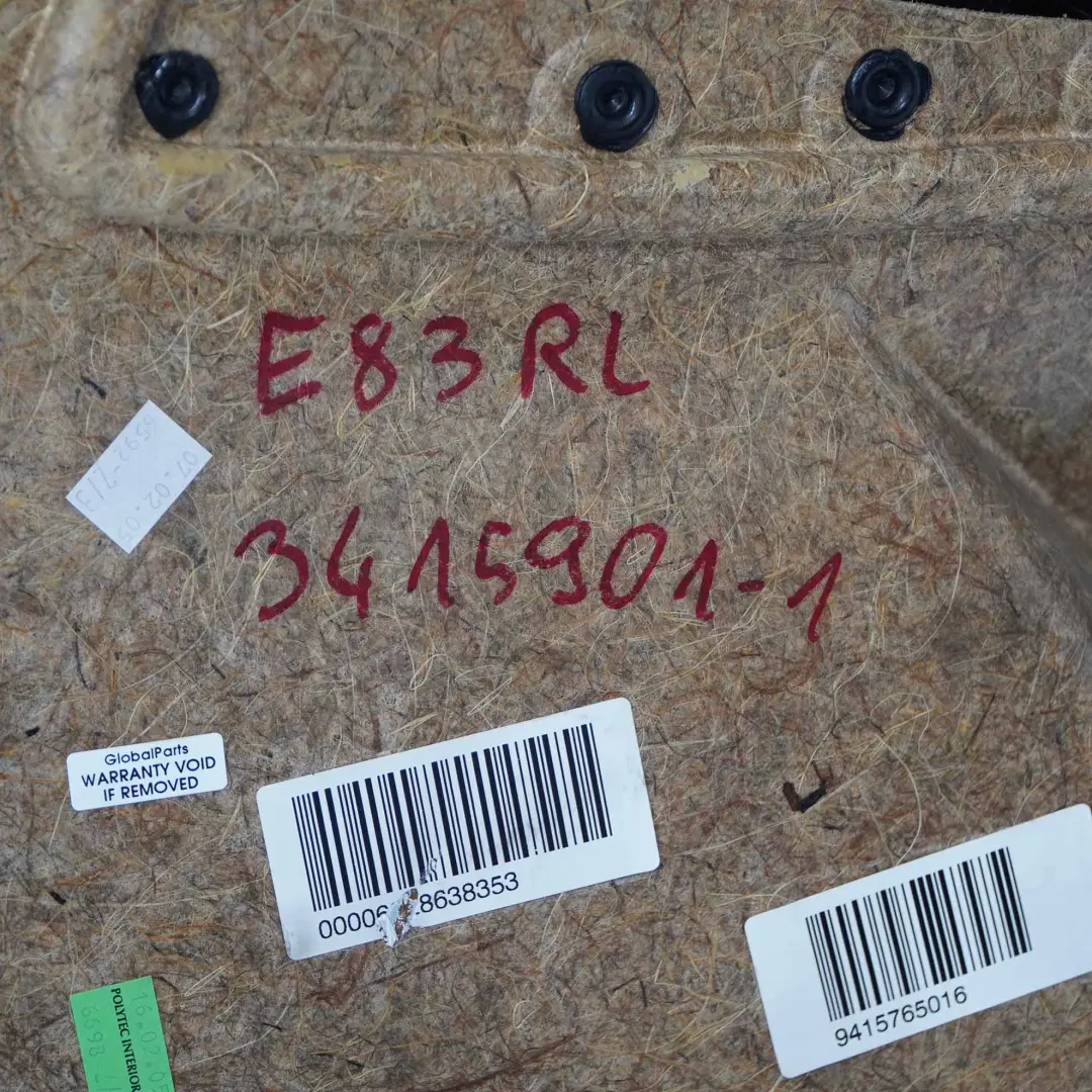 Left N/S Door Card Lining Leather Black Grey Blue to BMW X3 Series E83 1 Rear with Part number 3415901 BMW X3 Series E83 1 Rear Left N/S Door Card Lining Leather Black Grey Blue - SKU 3415901-1 - Part number 3415901