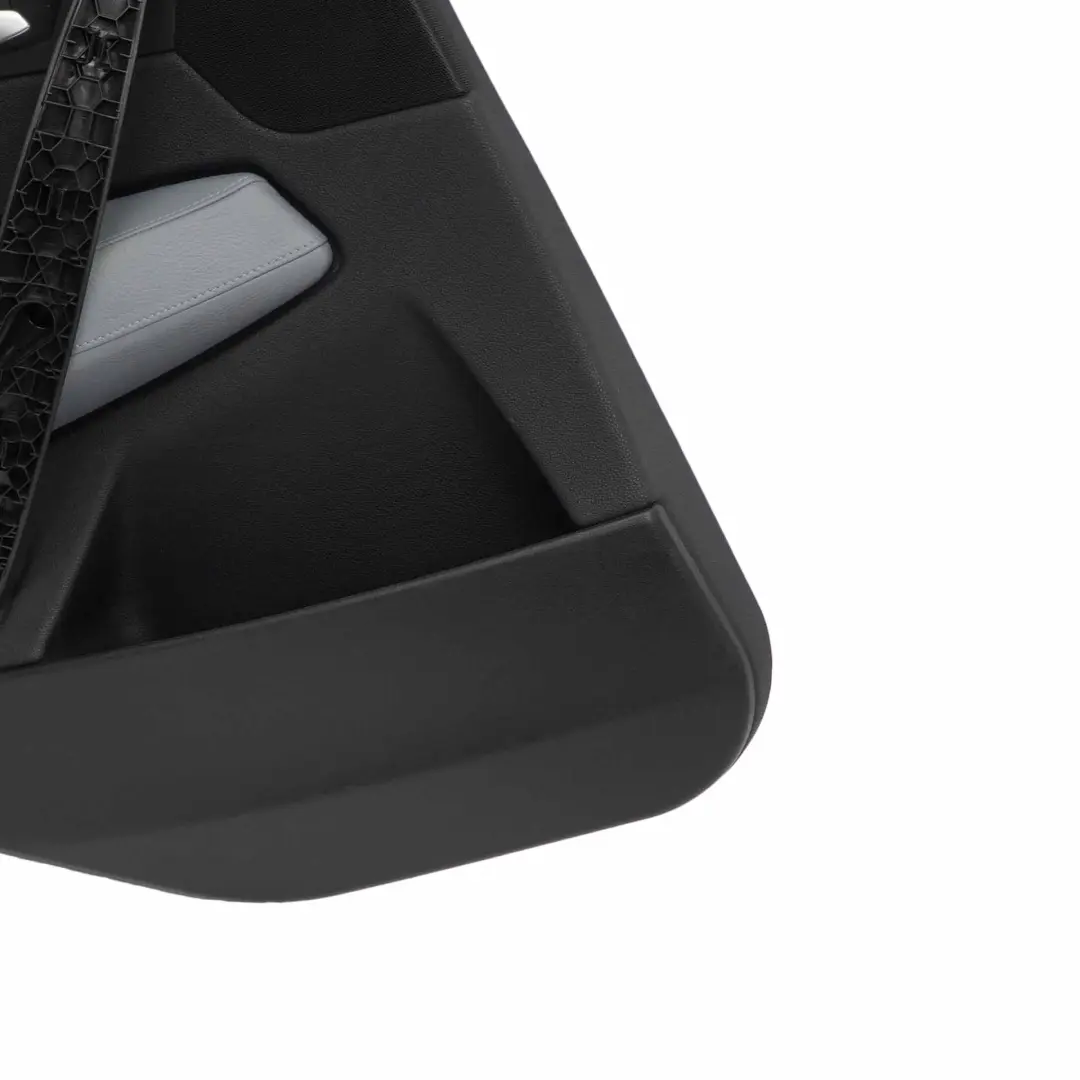 Trasera Izquierda Forro Tarjeta Puerta Cuero Negro Gris Azul para BMW E83 1 con número de pieza 3415901 BMW E83 1 Trasera Izquierda Forro Tarjeta Puerta Cuero Negro Gris Azul - SKU 3415901-1 - Número de pieza 3415901