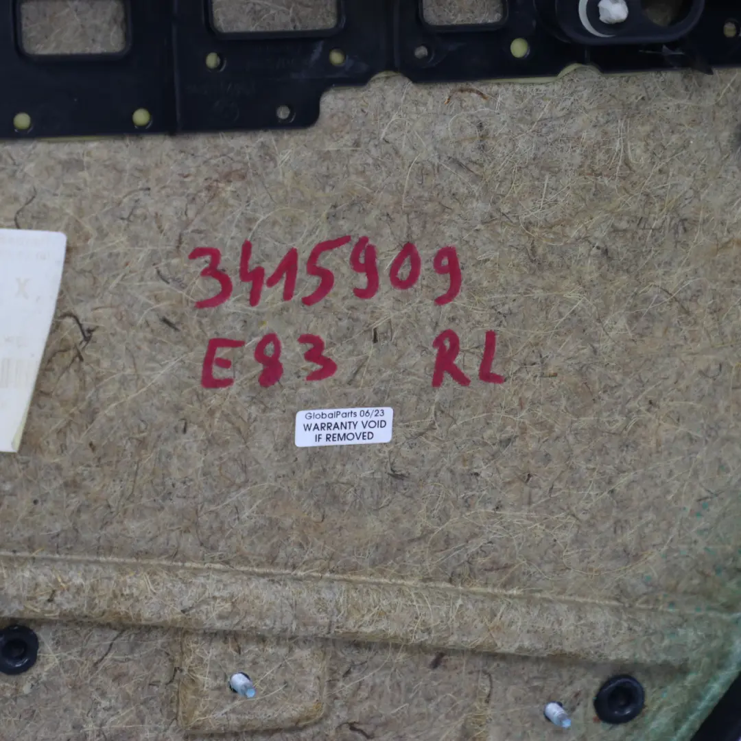 BMW X3 E83 LCI Türverkleidung Hinten Links Sensatec Kunstleder Schwarz - SKU 3415909 - Teilenummer 3415909