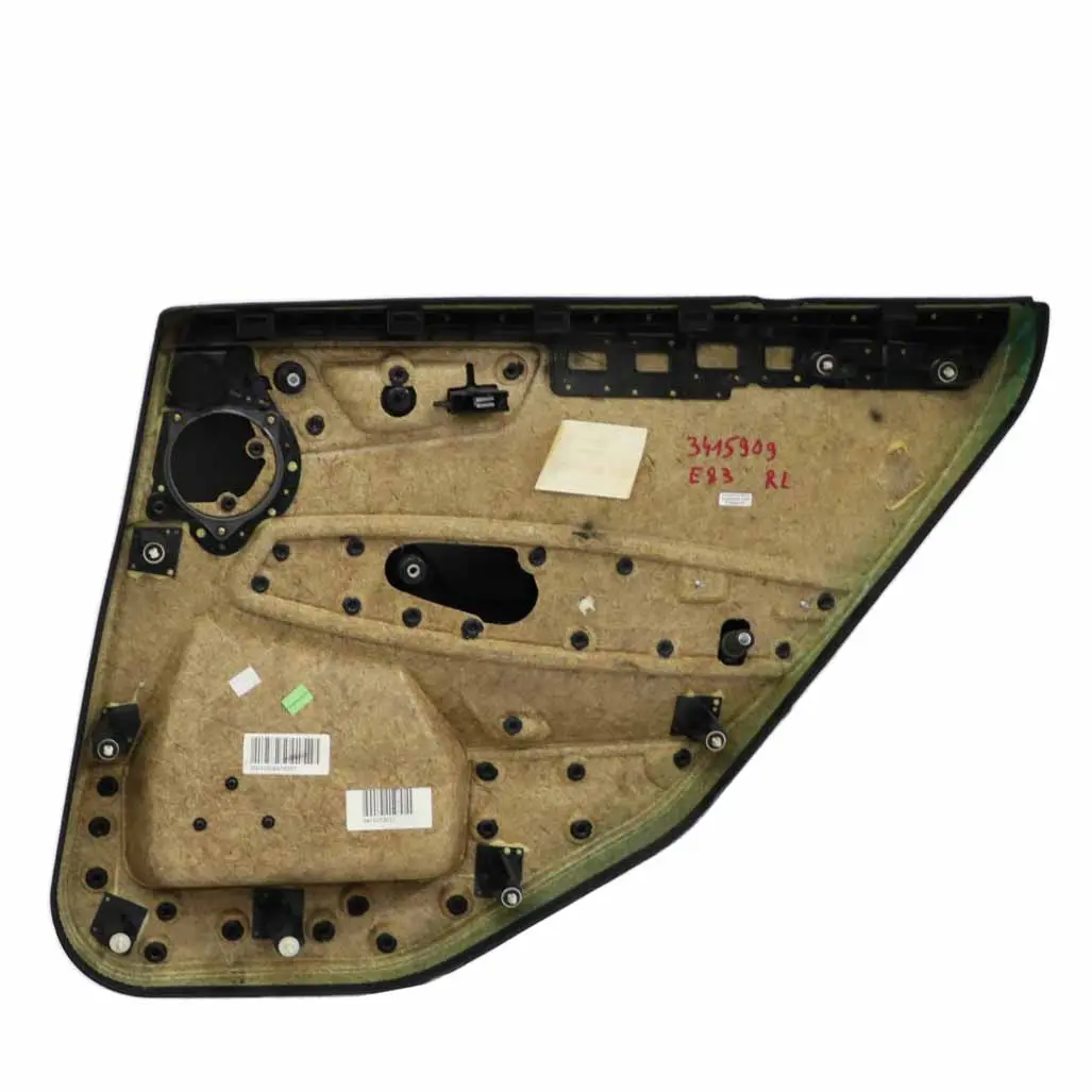 BMW X3 E83 LCI Türverkleidung Hinten Links Sensatec Kunstleder Schwarz - SKU 3415909 - Teilenummer 3415909