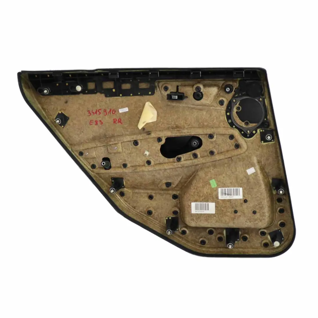 BMW X3 E83 Door Card Rear Right O/S Door Lining Trim Sensatec Vinyl Black - SKU 3415910 - Part number 3415910