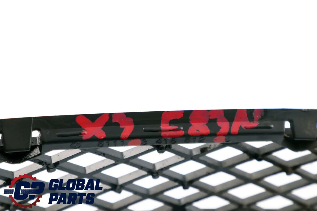 Front Bumper Lower Centre Mesh Grid Grille to BMW X3 Series E83 LCI with Part number 3416512 BMW X3 Series E83 LCI Front Bumper Lower Centre Mesh Grid Grille - SKU 3416512 - Part number 3416512