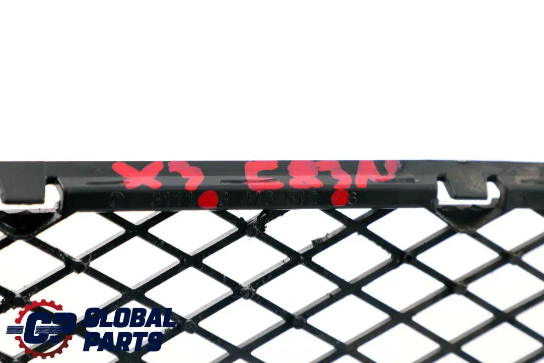 BMW X3 Series E83 LCI Front Bumper Lower Centre Mesh Grid Grille - SKU 3416512 - Part number 3416512