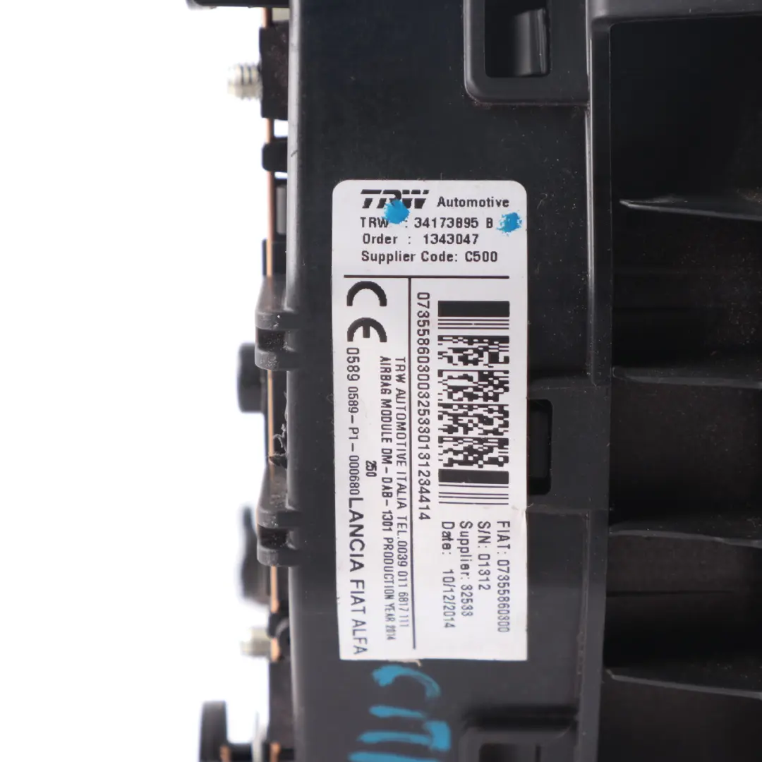  Citroen Relay Steering Wheel Air Module Driver Side Black - SKU 34173895B - Part number 34173895B