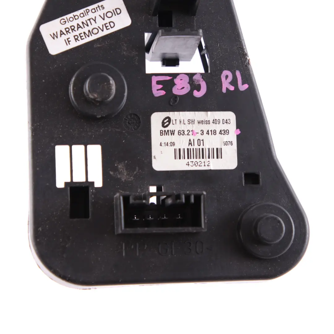 Left N/S Light Lamp Bulb Holder Panel Back to BMW X3 E83 Rear with Part number 3418439 BMW X3 E83 Rear Left N/S Light Lamp Bulb Holder Panel Back - SKU 3418439 - Part number 3418439