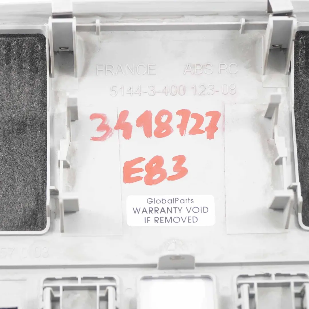 Dachhimmel Frontverkleidung Dachabdeckung Panel Grau 3400123 für BMW X3 E83 mit Teilenummer 3418727 BMW X3 E83 Dachhimmel Frontverkleidung Dachabdeckung Panel Grau 3400123 - SKU 3418727 - Teilenummer 3418727