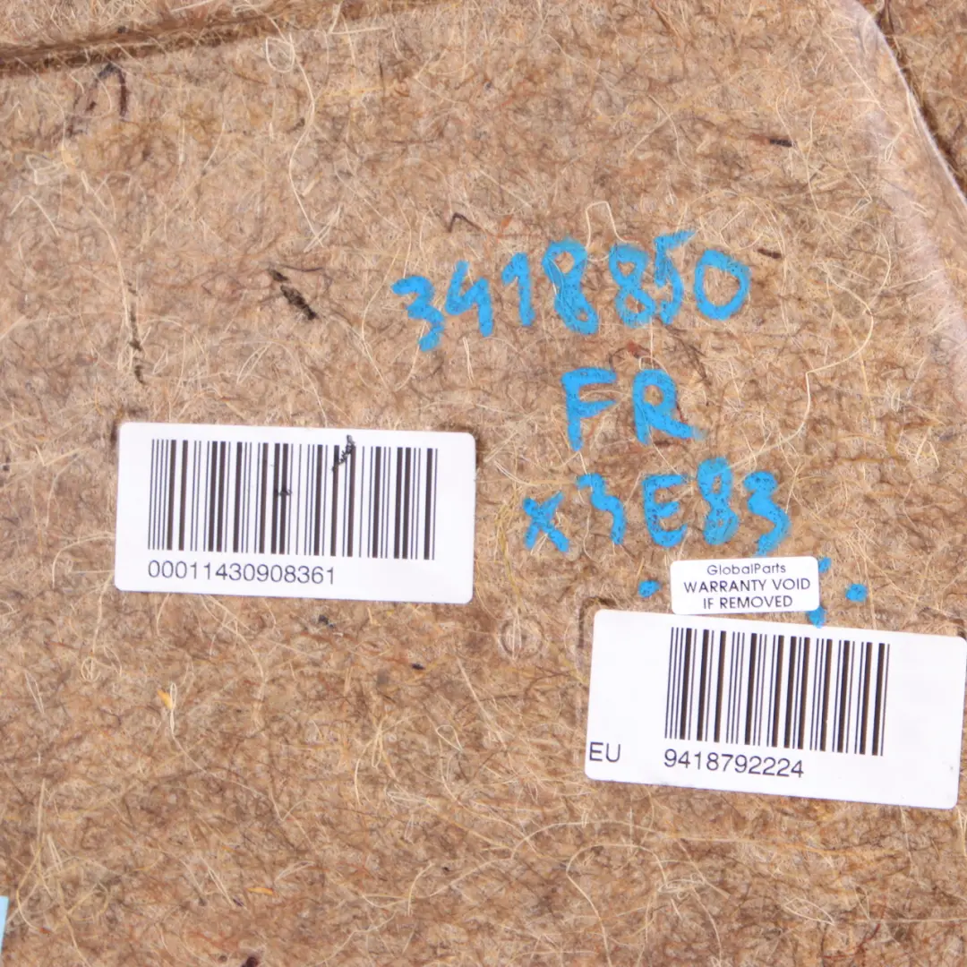 Door Card Front Right O/S Lining Vinyl Sensatec Black to BMW X3 E83 with Part number 3451230 BMW X3 E83 Door Card Front Right O/S Lining Vinyl Sensatec Black - SKU 3418850 - Part number 3451230