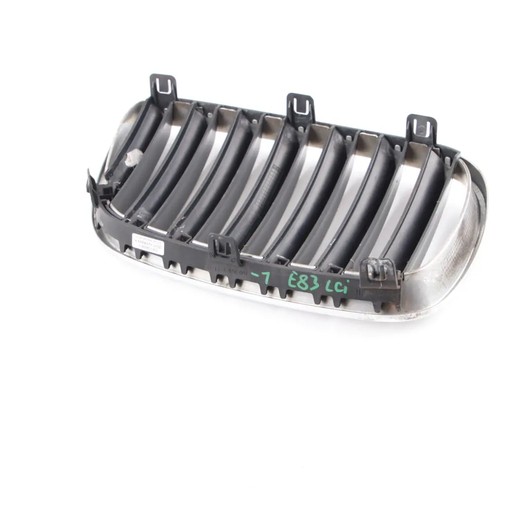 Front Bumper Centre Grille Kidney Left N/S Cover Chrome to BMW X3 E83 LCI with Part number 3420087 BMW X3 E83 LCI Front Bumper Centre Grille Kidney Left N/S Cover Chrome - SKU 3420087-1 - Part number 3420087