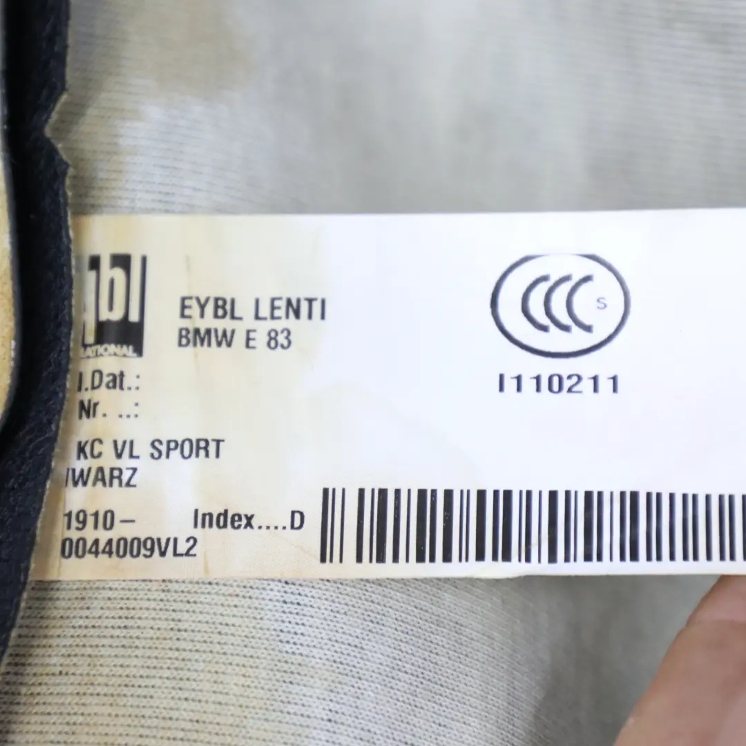 BMW X3 E83 Oparcie Fotela Prawy Lewy Przód Sensatec Czarny - SKU 3421922 - Numer Części 3421922