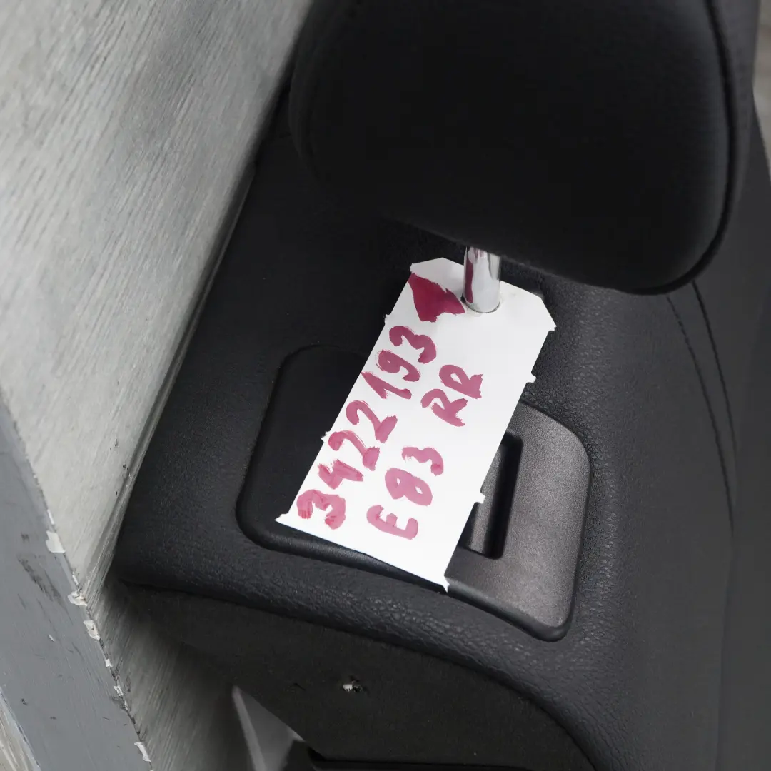 BMW X3 E83 LCI Rear Seat Right O/S Backrest Cover Vinyl Sensatec Black - SKU 3422193-1 - Part number 3422193