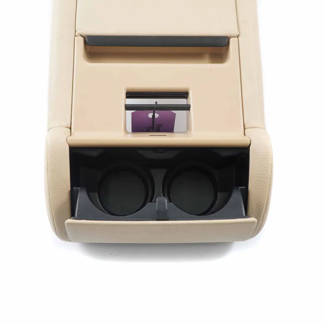  Apoyabrazos Central BMW X3 E83 LCI Asiento Trasero Portavasos Cuero Beige - SKU 3422264-1 - Número de pieza 3422264