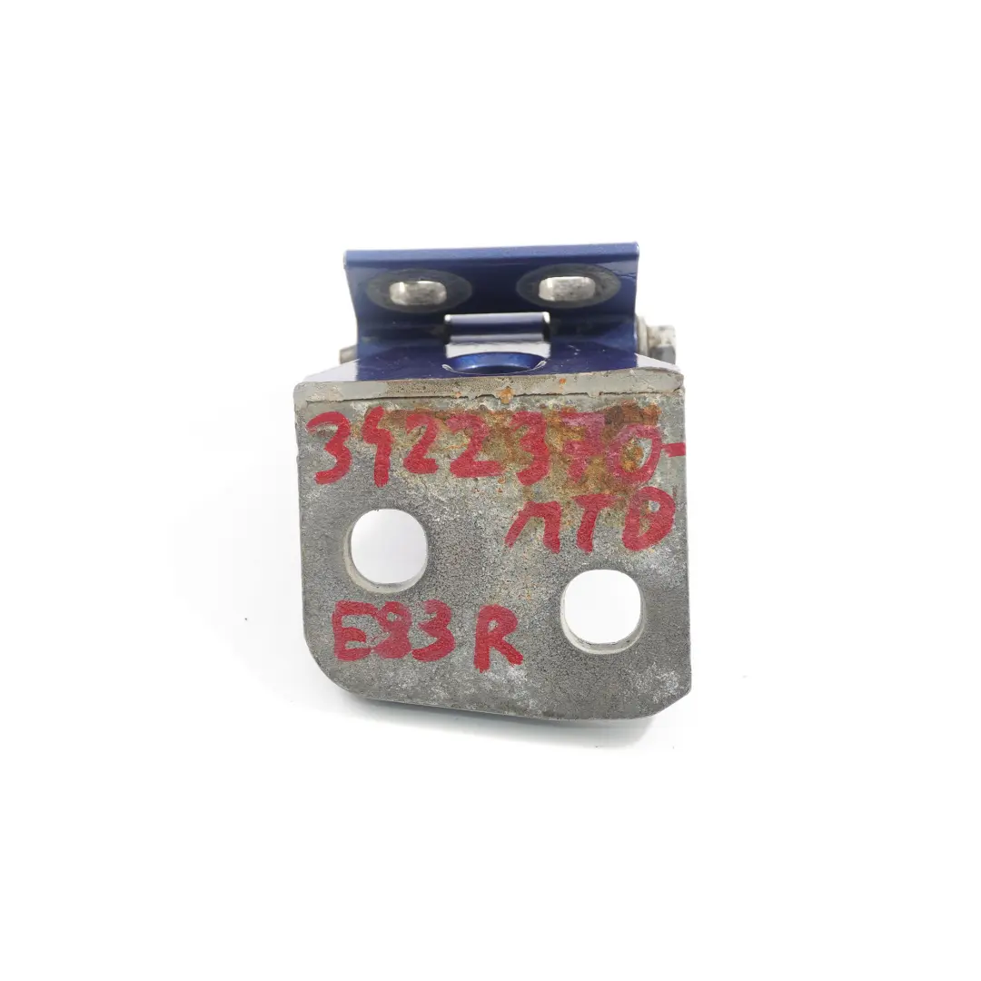 Bisagra Puerta Delantera Trasera Derecha Superior Montegoblau Azul para BMW X3 E83 con número de pieza 3422370 BMW X3 E83 Bisagra Puerta Delantera Trasera Derecha Superior Montegoblau Azul - SKU 3422370-MTB - Número de pieza 3422370