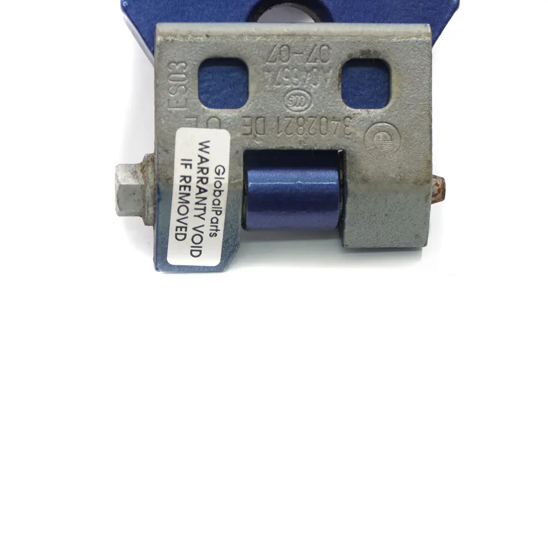 Bisagra Puerta Delantera Trasera Izquierda Inferior Montegoblau Azul para BMW X3 E83 con número de pieza 3402821 BMW X3 E83 Bisagra Puerta Delantera Trasera Izquierda Inferior Montegoblau Azul - SKU 3422371-MTB - Número de pieza 3402821