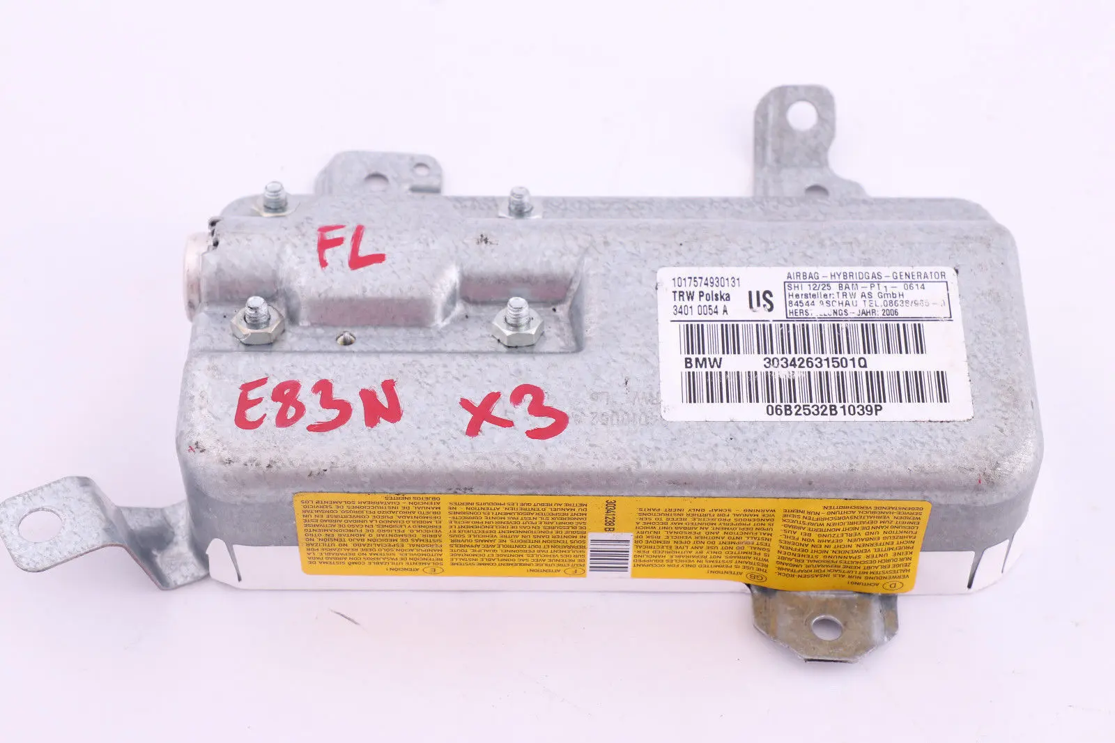 BMW X3 E83 LCI Passenger Side Front Left N/S Door Air Module 3426315